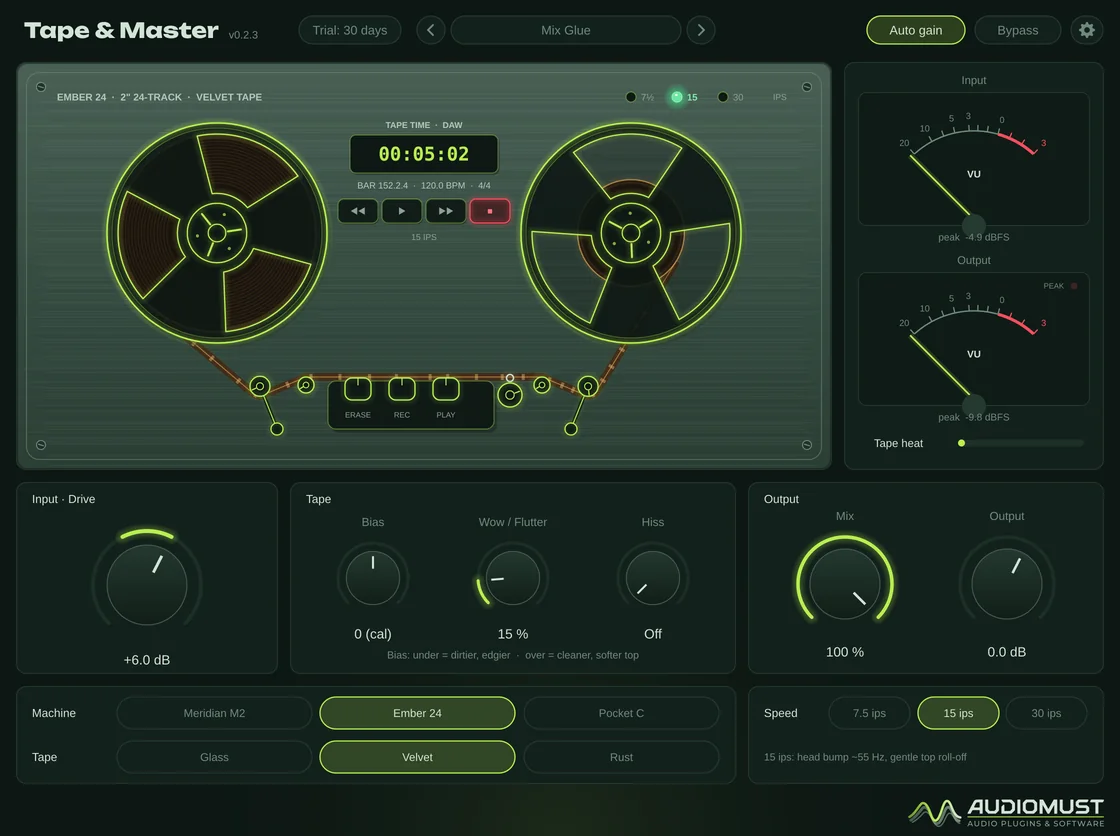 The machine stopped with the DAW